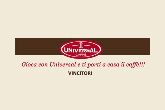 Gioca con Universal e ti porti a casa il caffè! Concluso primo concorso su Facebook, annunciati i vincitori